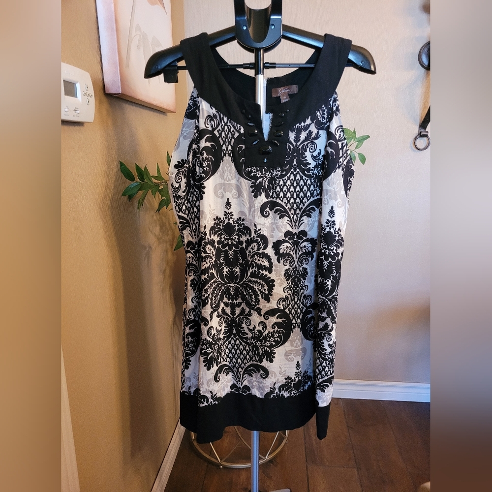 Jessica Black and Cream Dress
